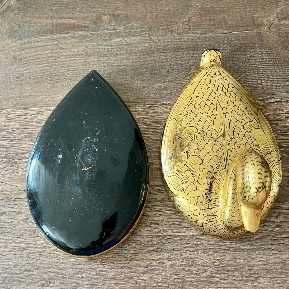 Gold Duck Trinket Box